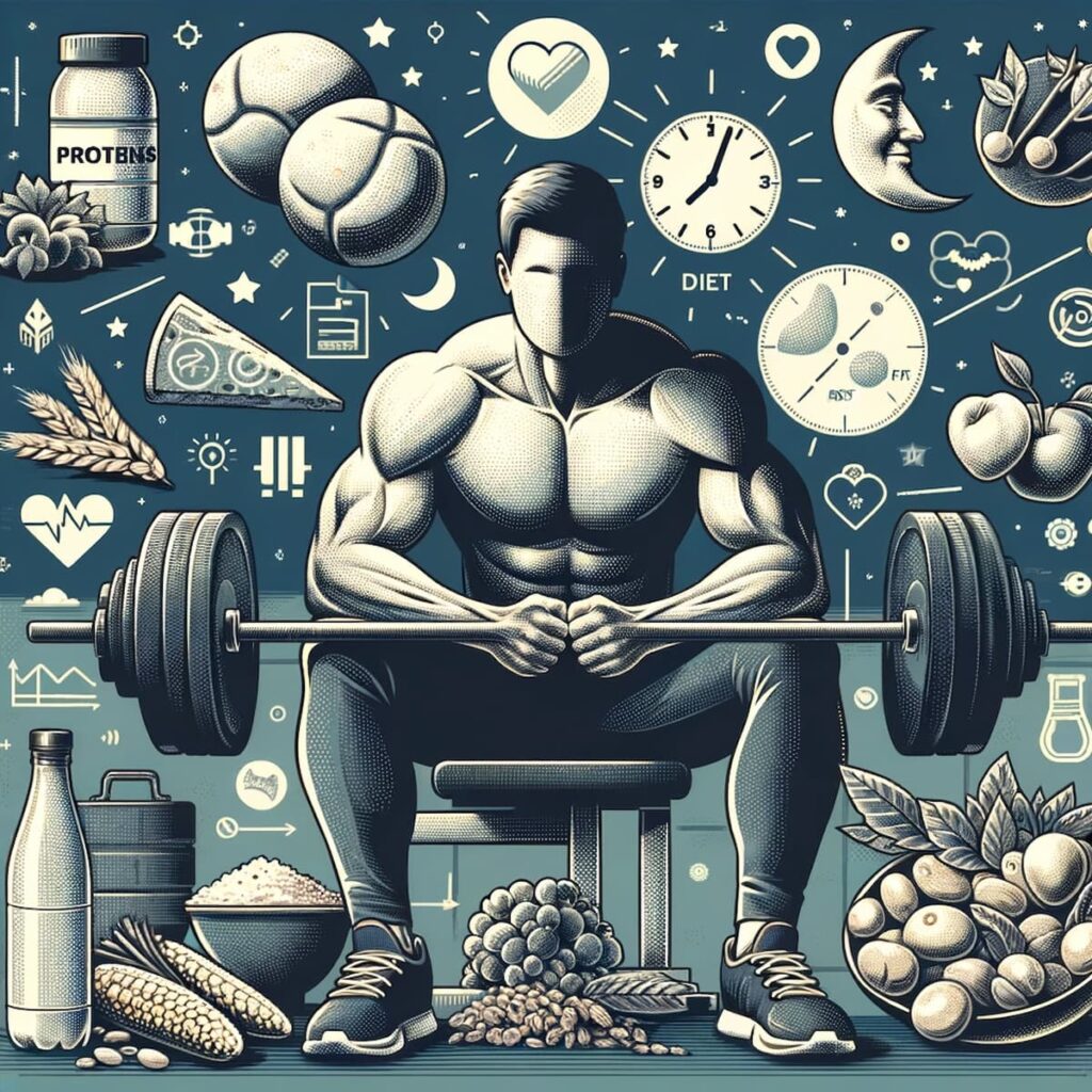 Pessoa treinando na academia para ganho de massa muscular