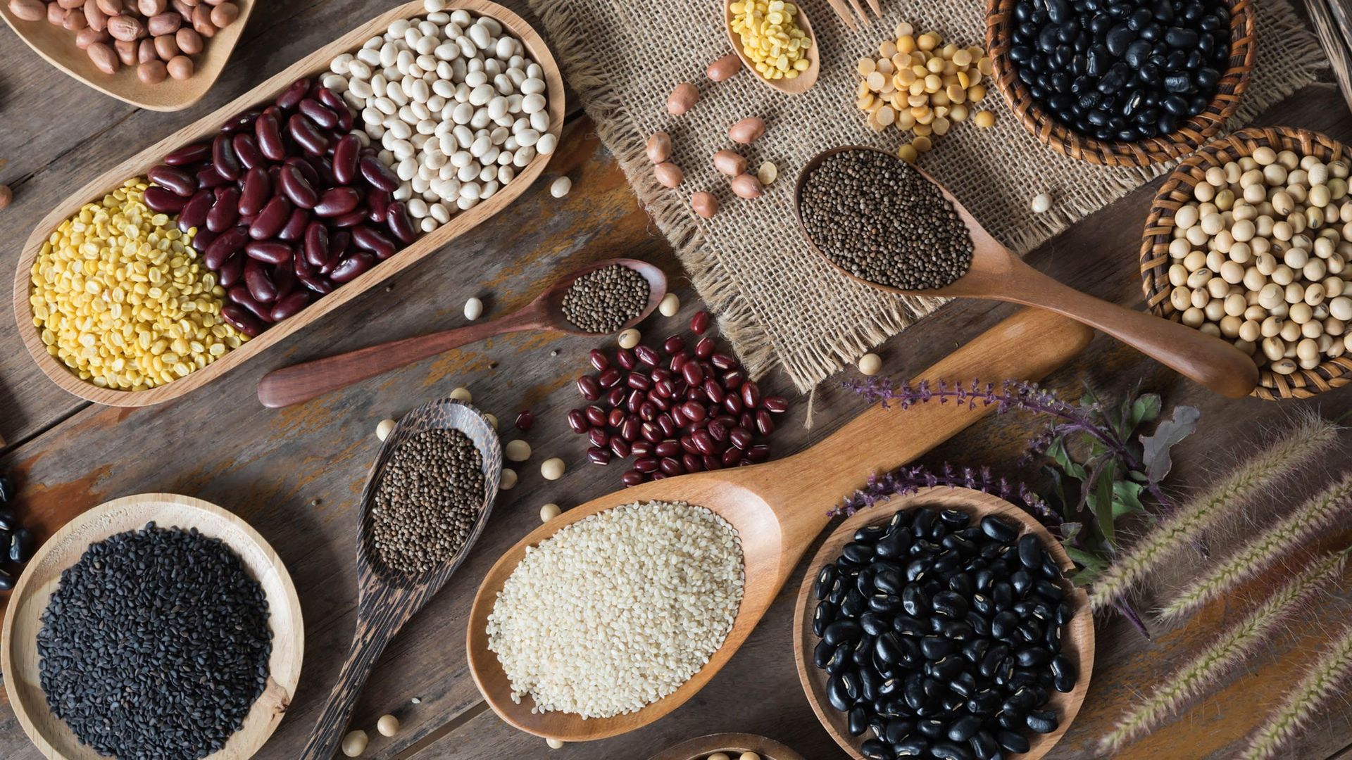 Prato colorido com opções de dieta sustentável incluindo verduras, leguminosas e proteínas magras