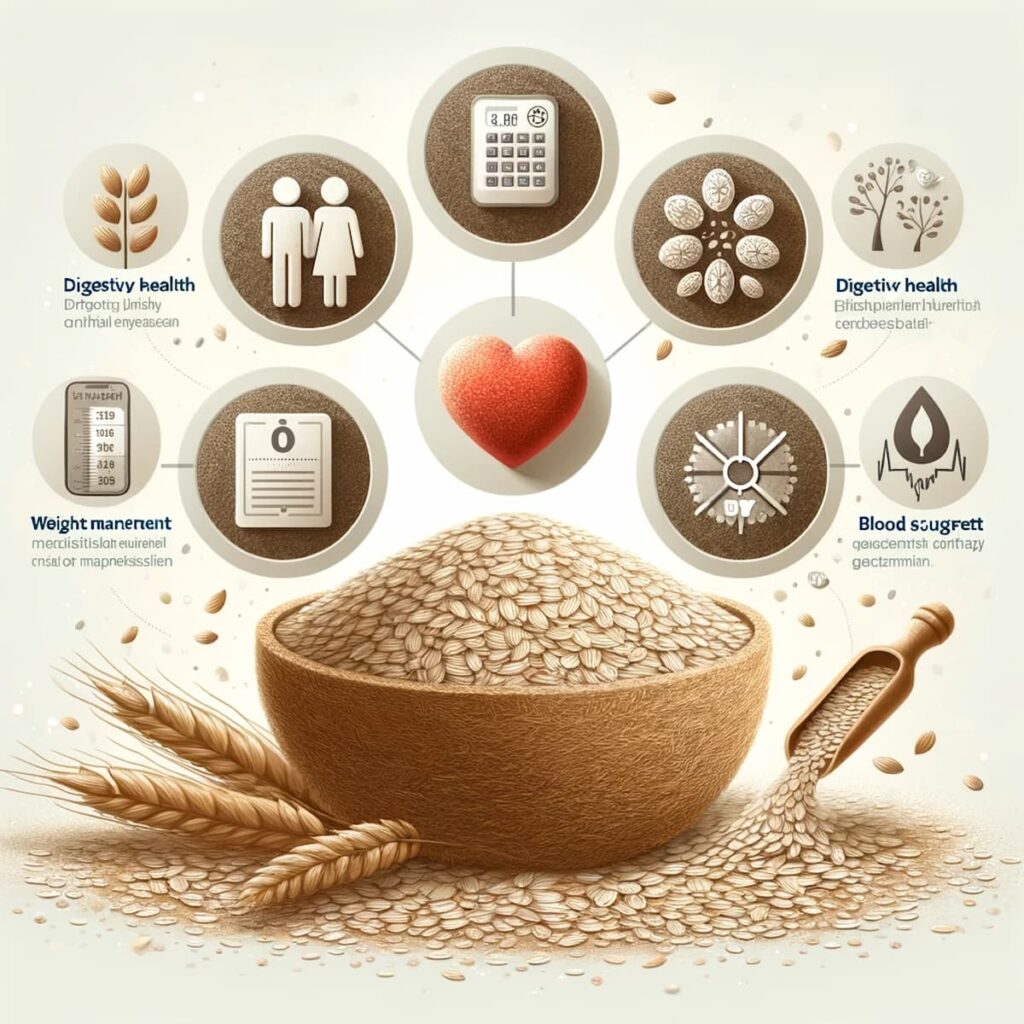 Psyllium em pó e sementes da planta Plantago ovata, destacando seus benefícios para a saúde cardiovascular.