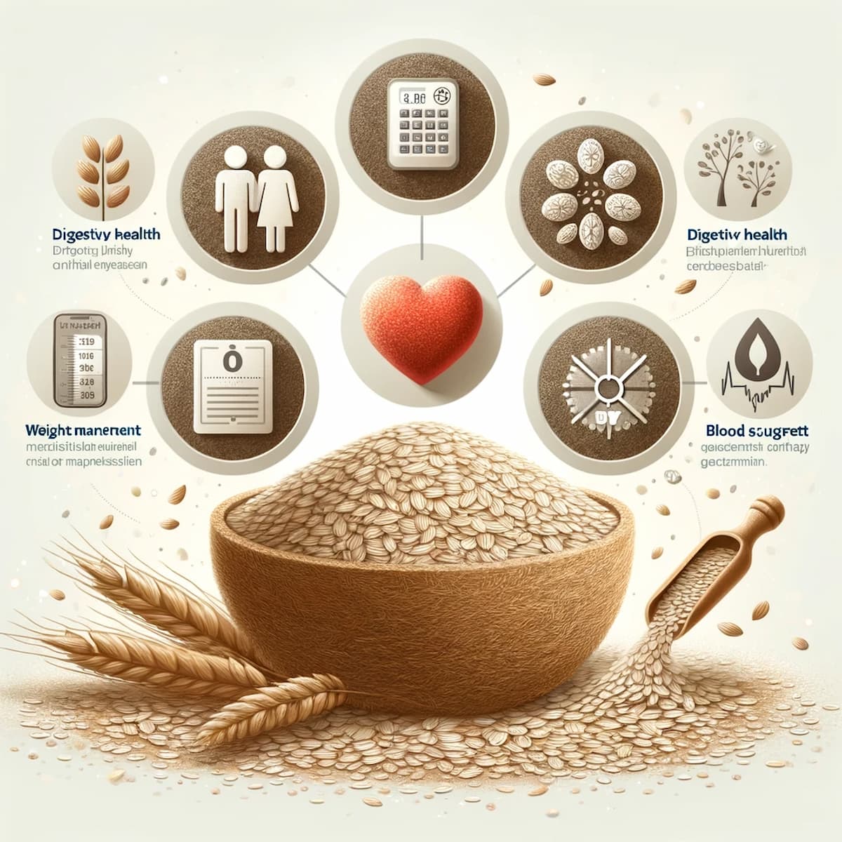 Psyllium em pó e sementes da planta Plantago ovata, destacando seus benefícios para a saúde cardiovascular.