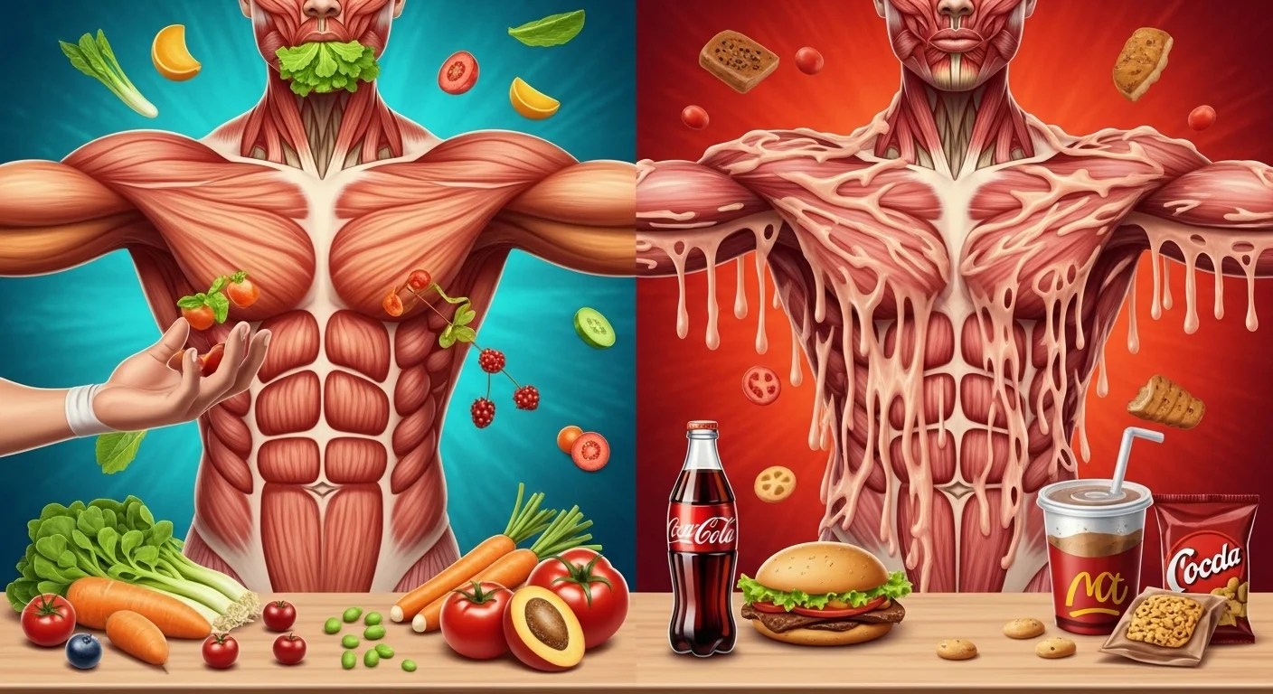 Alimentos ultraprocessados prejudicando músculos e articulações